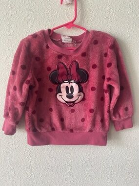 Marvel Pink Polka Dot Minnie Plush Sweatshirt